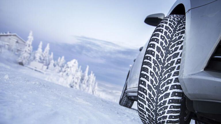 studded tires vs non studded winter tires winter road with winter studded tires