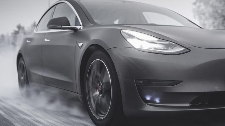 Electric Vehicle with new tires