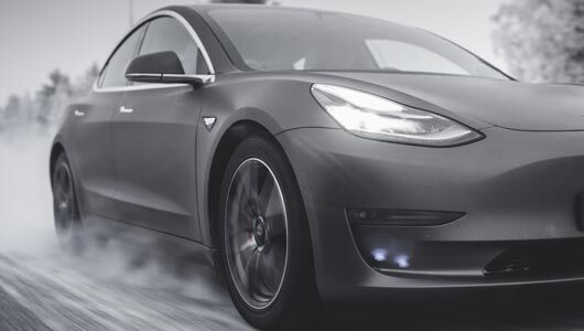Electric Vehicle with new tires