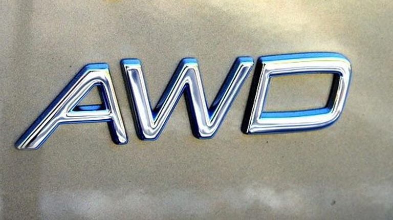 AWD logo on vehicle