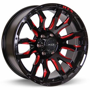 RTX Patton Wheels - Gloss Black Milled Red 