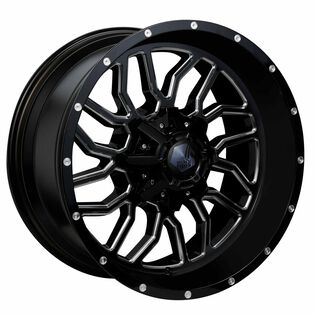 Black Iron Kodiak Black Gloss Milled Wheel - Face