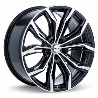 RTX Black Widow Black Machined Grey Wheels