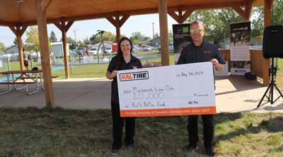 Martensville Lions Club Park Cheque