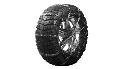 Tire with Canadian spec v-bar chains
