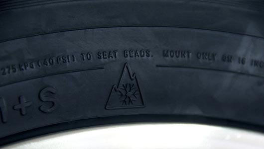 sidewall of tire