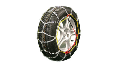 tire with navigator square link alloy chains