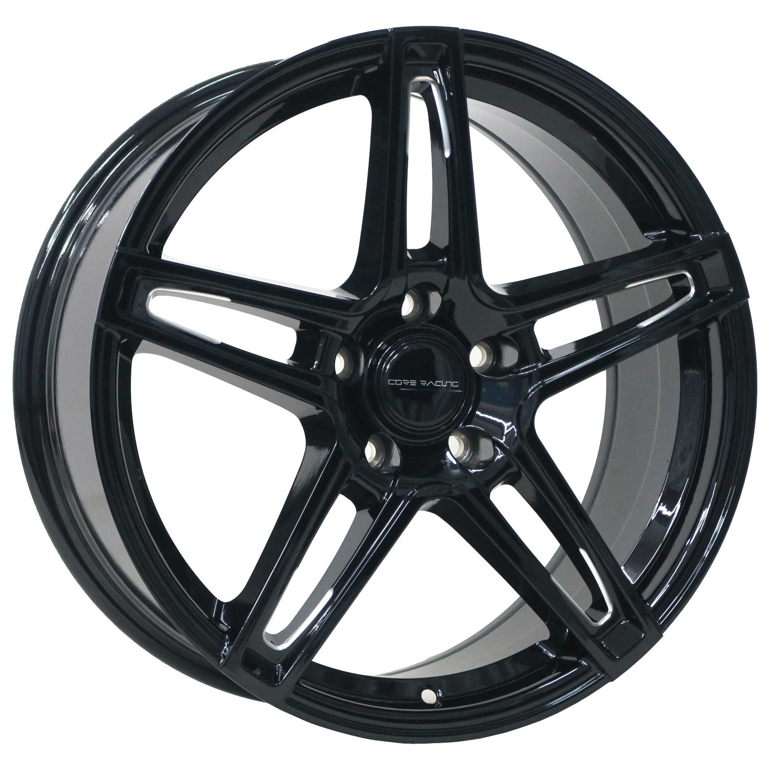 Core Racing Eclipse Black Gloss Wheels Black Gloss Milled