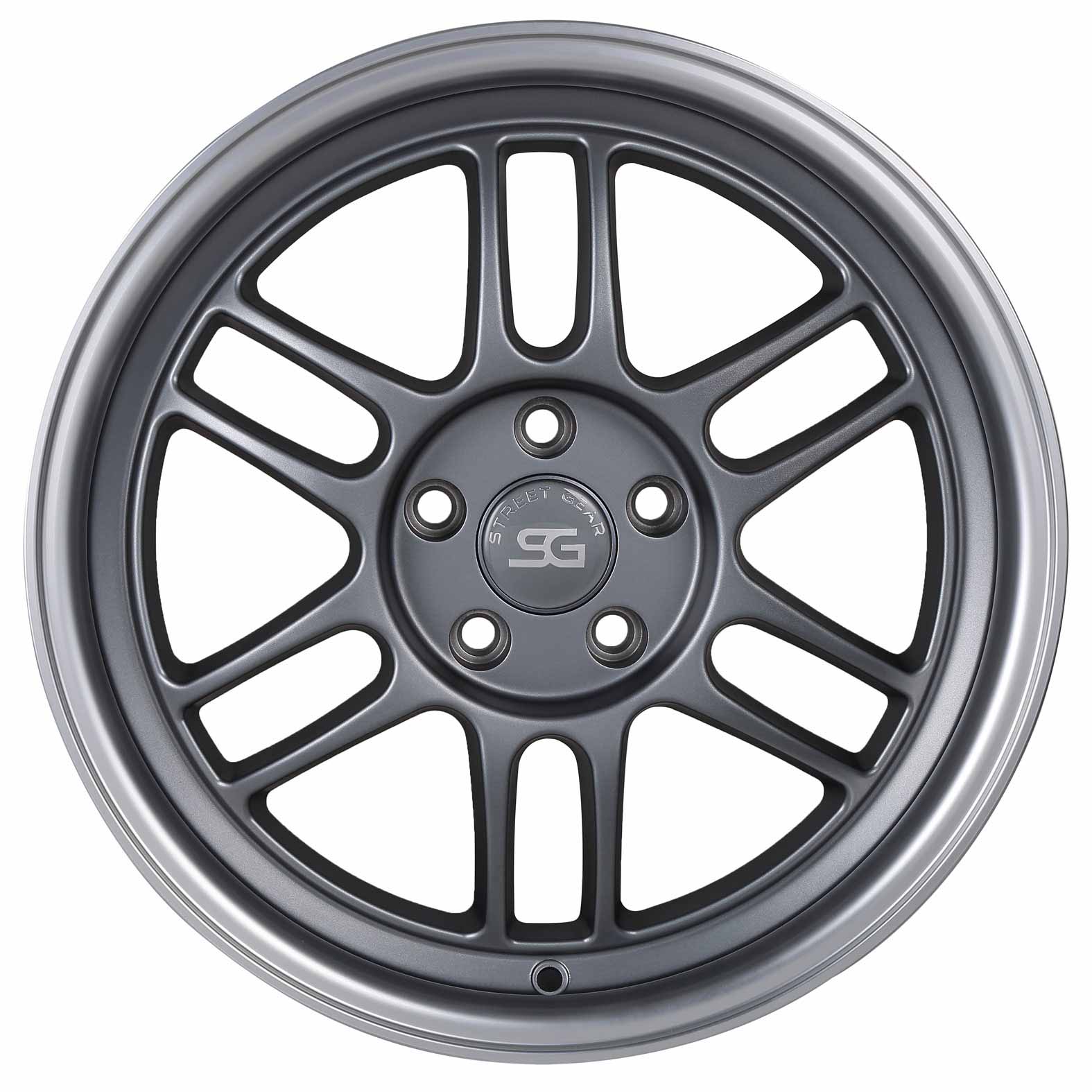 Street Gear Tarmac Gunmetal Satin Machined Wheels